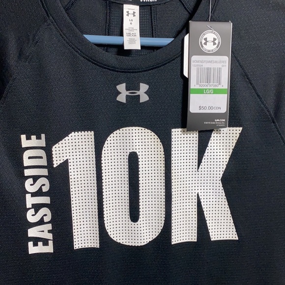 6 Hr. Sale Nwt Under Armour Black Heat Gear Tshirt - Picture 2 of 13